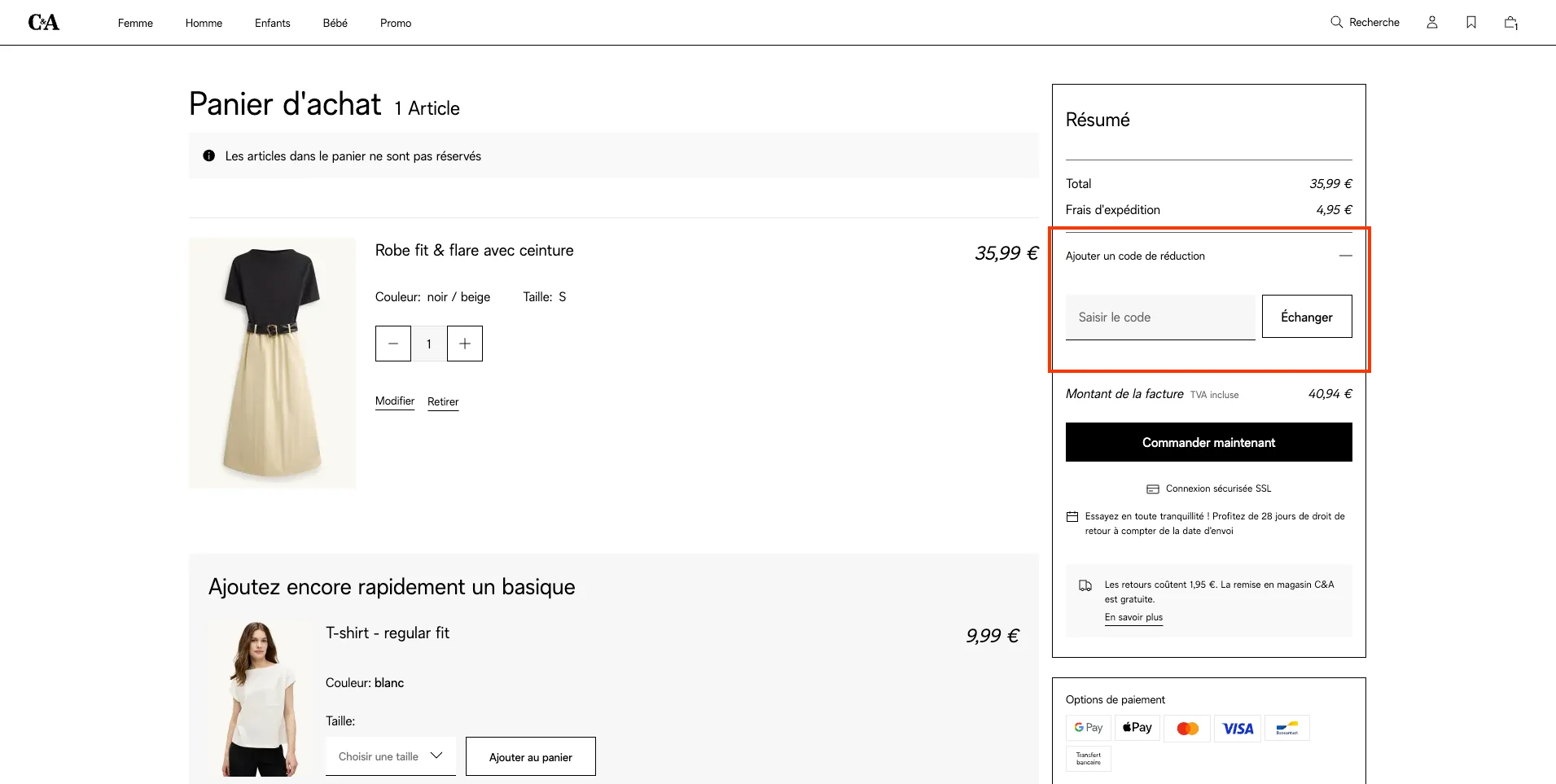 Comment utiliser - C&amp;A