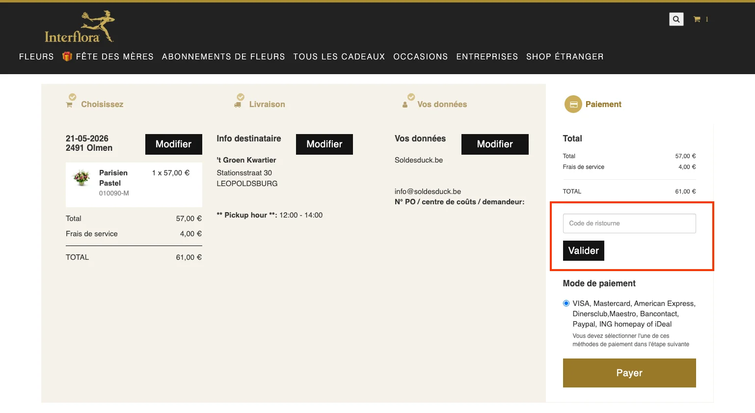 Comment utiliser - Fleurop