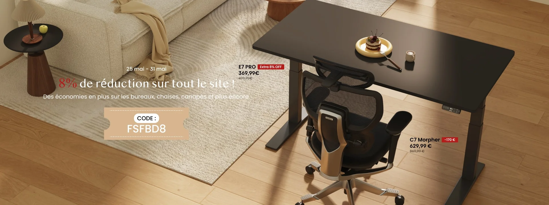 Preuve du coupon - FlexiSpot - FlexiSpot code promo: [[8% de réduction]] sur tout le site