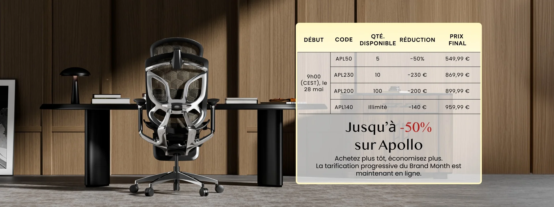 Preuve du coupon - FlexiSpot - FlexiSpot code promo: [[50% de réduction]] sur bureau prix final 549,€99