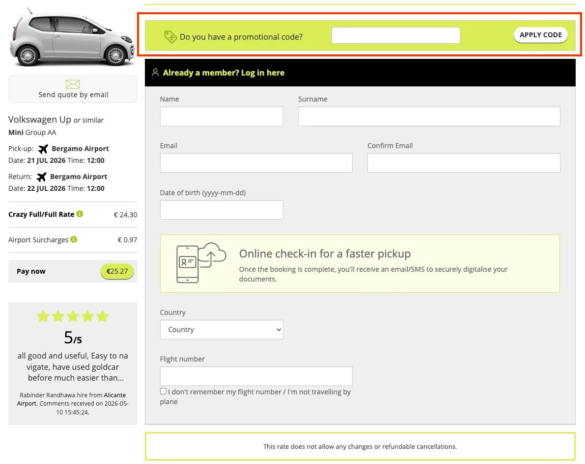 Comment utiliser - goldcar