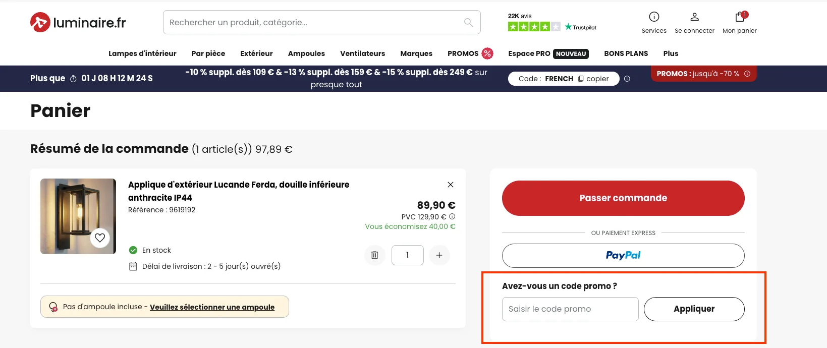 Comment utiliser - Luminaire
