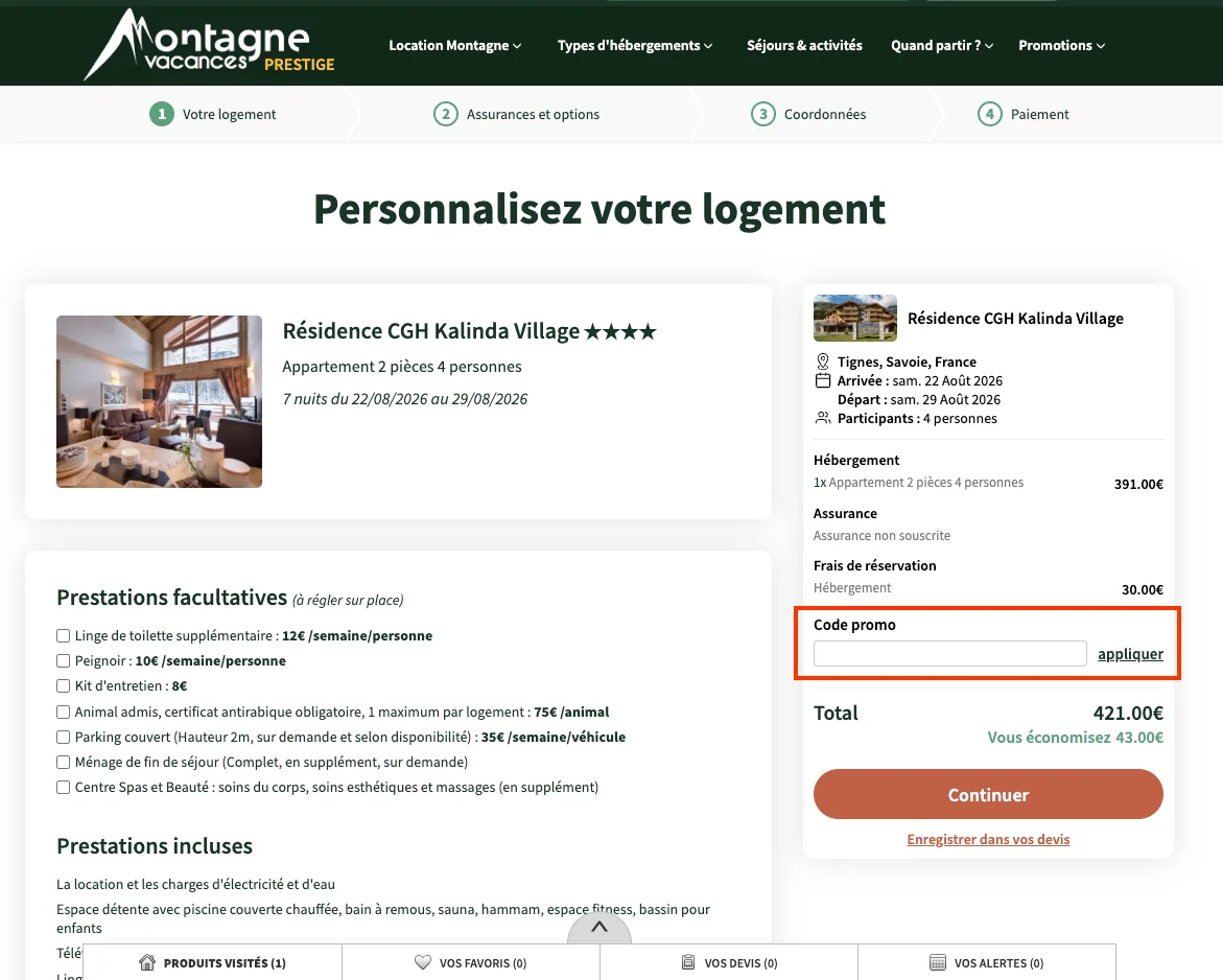 Comment utiliser - Montagne Vacances