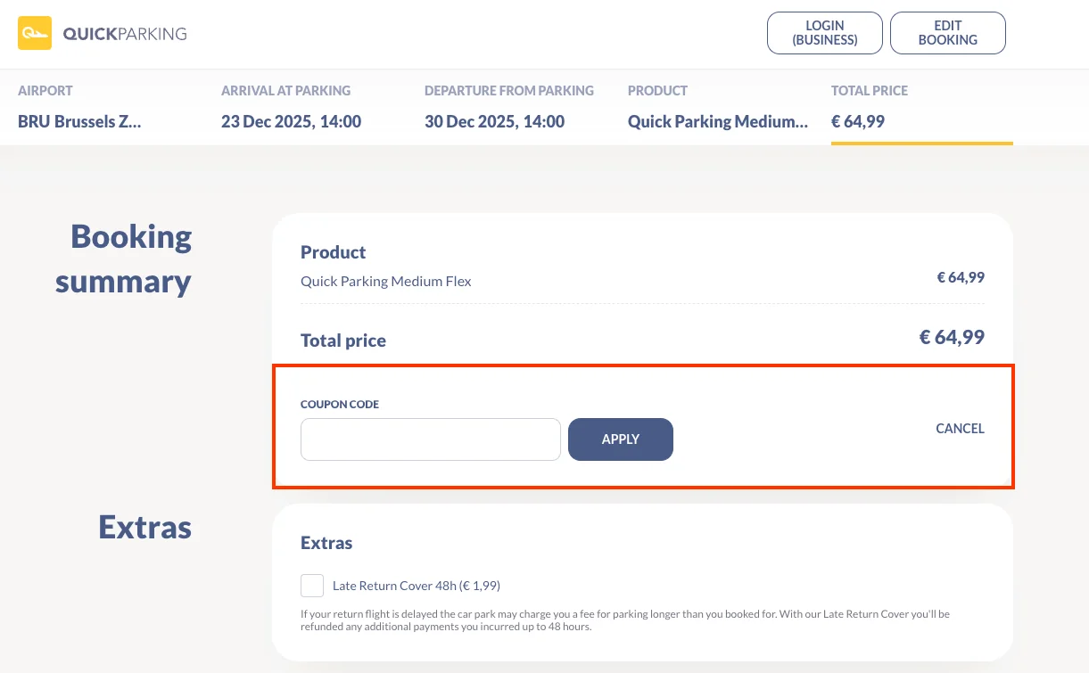 Comment utiliser - Parking Zaventem
