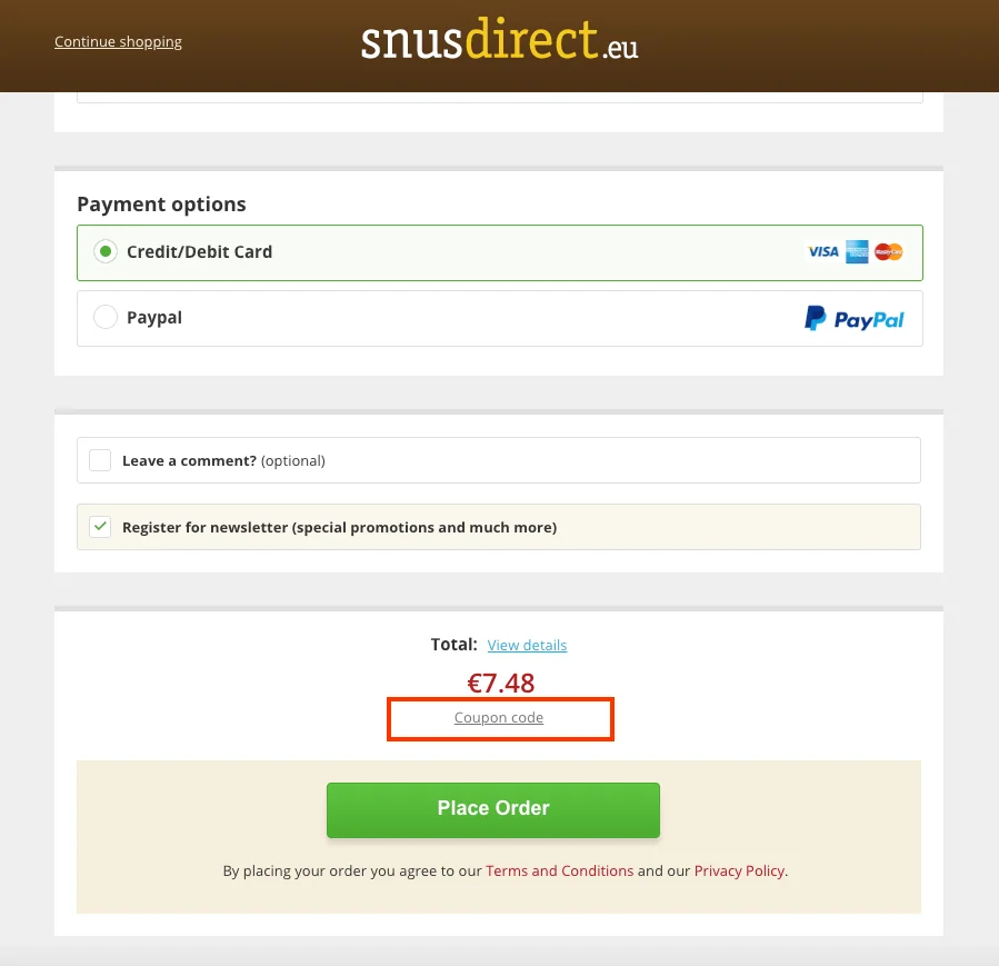 Comment utiliser - Snusdirect