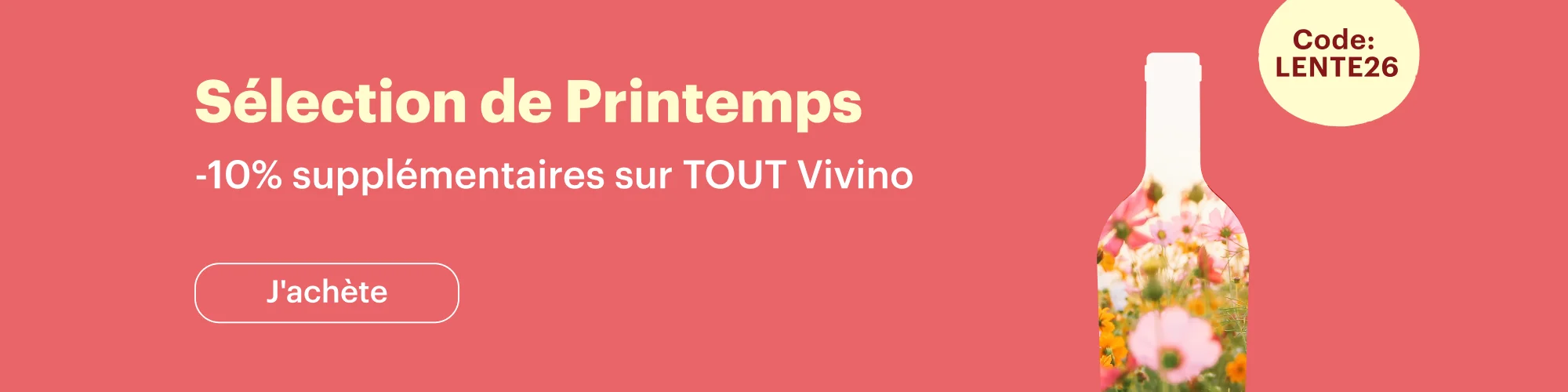 Preuve du coupon - Vivino - Vivino code promo: [[10% de réduction]] sélection printemps