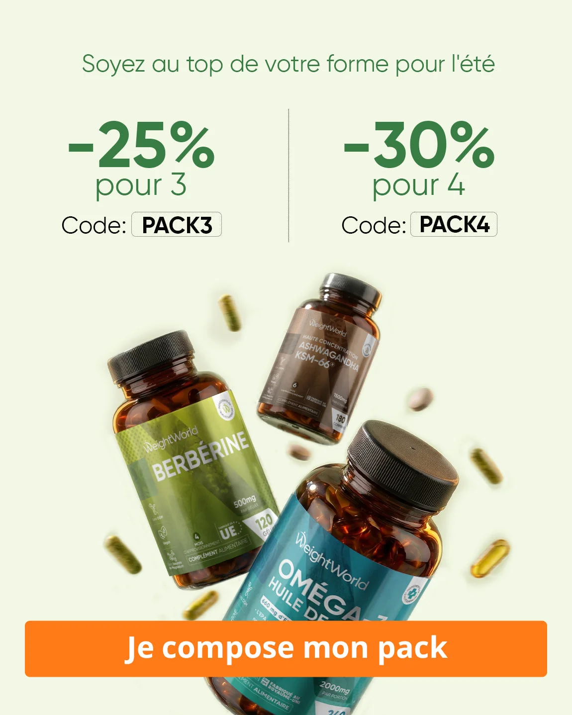 Preuve du coupon - WeightWorld - WeightWorld code promo: [[30% pack 4]] sur les compléments