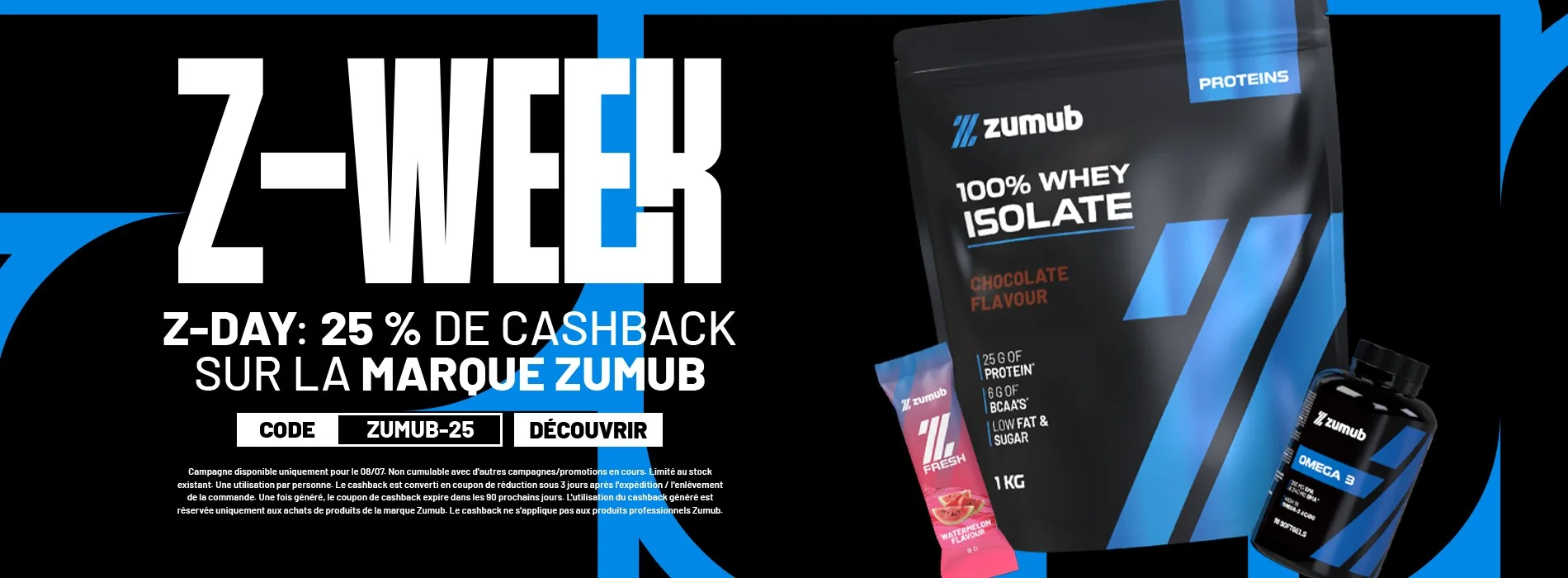 Preuve du coupon - Zumub - Zumub code promo: [[25% de cashback]] sur la gamme whey isolate